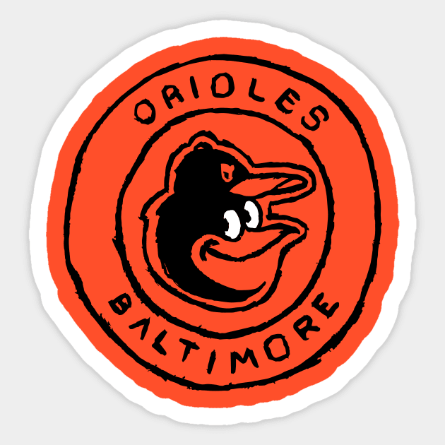 Baltimore Orioleeees 05 Sticker by Very Simple Graph